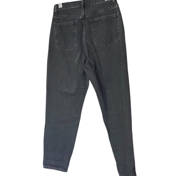 UNIQLO Washed Black High Rise Relaxed Tapered Jeans Size 27 - Picture 3 of 8